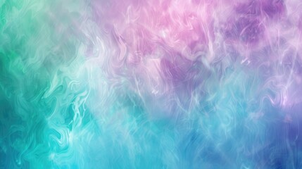 Poster - Soft pastel gradient background with blue, purple, and green hues blending seamlessly, creating a holographic, blurred abstract effect