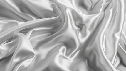 Poster - Soft, blurred white gray satin texture with a natural, luxurious feel, perfect for a sophisticated background