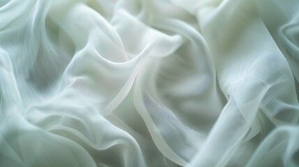Poster - Soft and blurred white fabric texture, creating an abstract background perfect for a soothing and elegant design