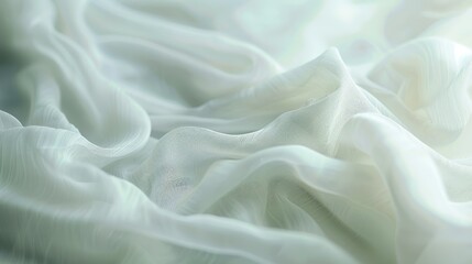 Poster - Soft and blurred abstract background featuring white fabric texture, creating a calming and sophisticated look
