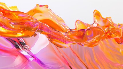 Poster - Visually striking, abstract design with flowing, translucent forms that have a liquid-like appearance