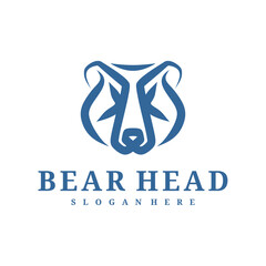 Wall Mural - Bear logo vector template, Creative Bear head logo design concepts