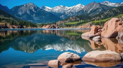 Poster - lake in yosemite