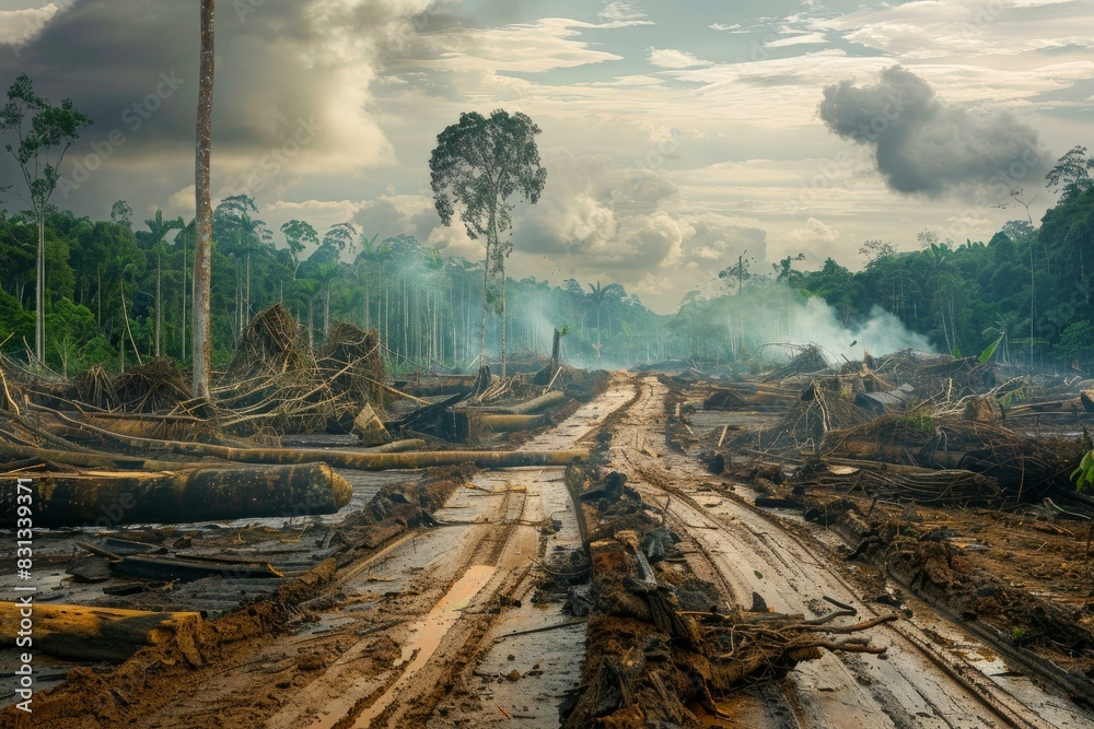 Foto de Stock The devastating impact of deforestation on the tropical ...