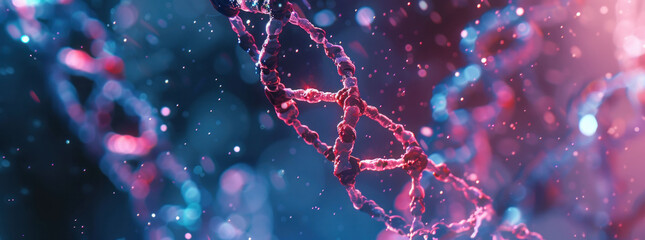 Aufkleber - DNA double helix. DNA molecule structure. Medical science research of chromosome DNA genetic biotechnology in human genome cell. Science laboratory experiments analysis and genetic engineering study.