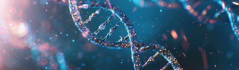 Aufkleber - DNA double helix. DNA molecule structure. Medical science research of chromosome DNA genetic biotechnology in human genome cell. Science laboratory experiments analysis and genetic engineering study.