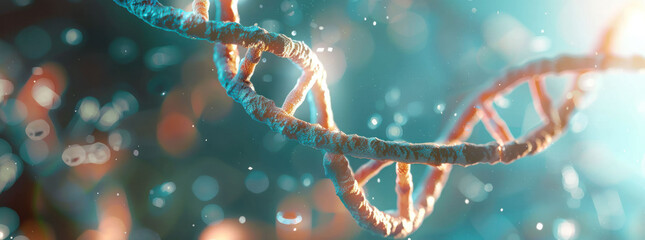 Aufkleber - DNA double helix. DNA molecule structure. Medical science research of chromosome DNA genetic biotechnology in human genome cell. Science laboratory experiments analysis and genetic engineering study.