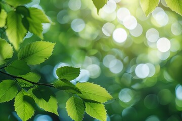 Poster - Sunlight peeking through lush green foliage