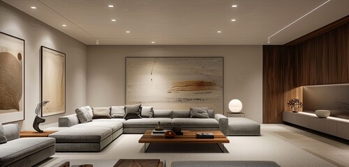 modern living room with a minimalist aesthetic