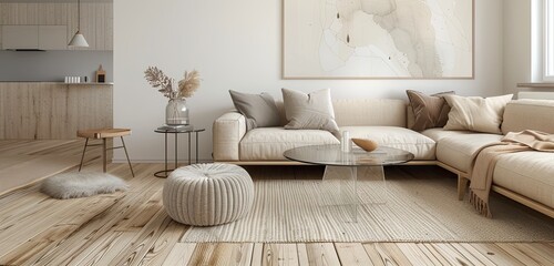 Wall Mural - modern living room with Scandinavian influences