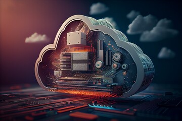 Cloud computing technology concept background