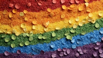 Wall Mural - texture of flakes in the colors of the lgbt flag closeup