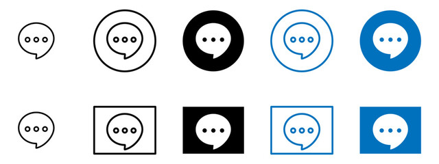 Wall Mural - comment icon speech bubble symbol collection. chat message icons or talk message bubbles. editable s