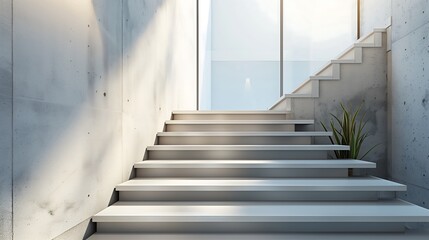 Wall Mural - a modern staircase with a built-in sound system for a musical ascent or descent
