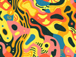 © lemonmoon - modern abstract vibrant pop art, retro style, energetic concept sport  with futuristic confused style, variety design