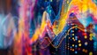 © Plaifah - Close-up of a colorful line graph on a digital screen, depicting financial data trends and market analysis in a dynamic and visually appealing way
