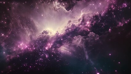 Wall Mural - mesmerizing purple and blue space filled with stars in a cosmic nebula, a mesmerizing purple nebula 