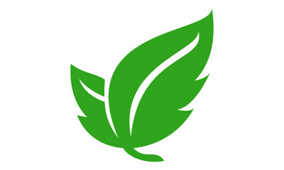 Sticker - leaf logo vector