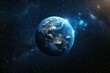 © anatolir - Stunning view of earth floating serenely in the vast cosmos, surrounded by stars
