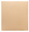 © Barillo_Images - Isolated cardboard box directly front view close up.