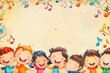 © Serhii - Music Cartoon Frame for Kids with Happy Cartoon Illustrations