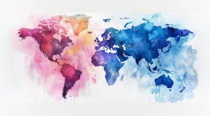 Wall Mural - World Youth Skills Day. white background, watercolor style. text Digital illustration 