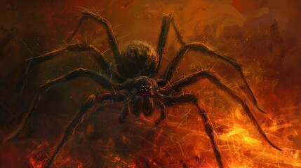 Frightening Spider Picture for Metal Artwork