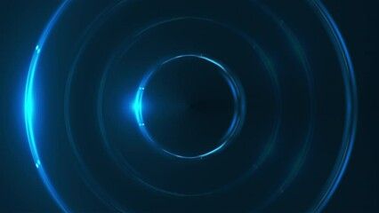 Poster - Blue fractal lights. Computer generated 3d render
