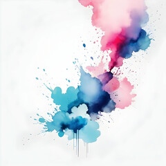 Wall Mural - abstract watercolor background with splashes