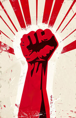 Red Clenched Fist Logo