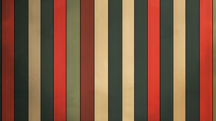 Red, green, and black stripes pattern on wallpaper