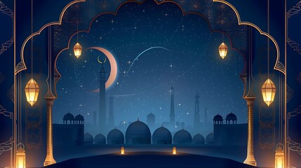 greeting, celebration, background, islam, ramadan, arabic, muslim, religion, white, traditional, gold, islamic, lantern, moon, ornament, art, eid, illustration, decoration, design, vector, culture, ar