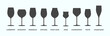 © Octagon - Wine Glass Silhouette Guide - An informative guide featuring silhouettes of various wine glasses, indicating the appropriate glass shapes for different types of wine.