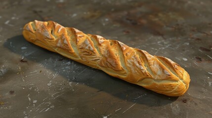 Wall Mural - Baguette bread without any background