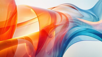 Wall Mural - Dynamic gradient flow background. Vibrant fluid wave