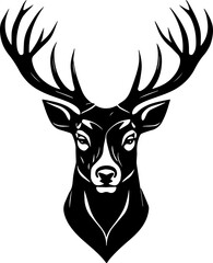 Deer silhouette icon isolated on white background