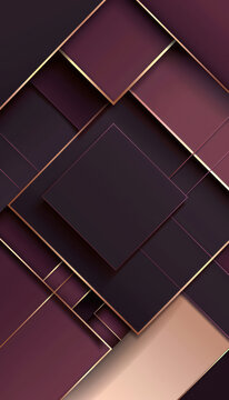 Abstract geometric background with layered maroon and gold shapes, creating a luxurious and elegant design.