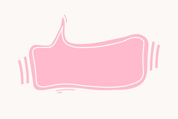 Poster - Vector hand drawn funny speech bubble shape. Communication icon. Background for quotes, chats, messages.