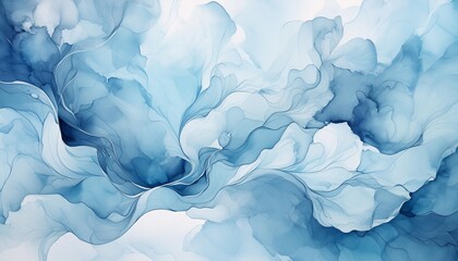 Wall Mural - abstract watercolor background in pastel blue colors