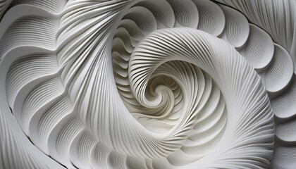 Wall Mural - abstract white and gray surface spiral