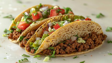 Wall Mural - Taco Pictures White Background -