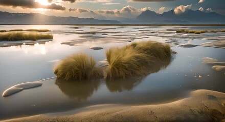 Sticker - The tidal flats are a natural buffer protecting the surrounding land from the powerful forces of the sea