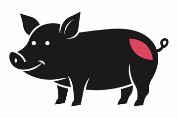 Wall Mural - pig silhouette vector illustration