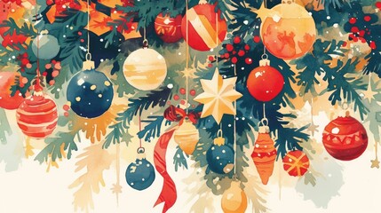 Poster - Design a festive watercolor Christmas card