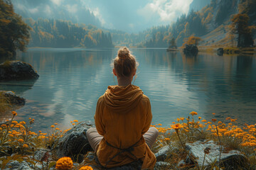 Wall Mural - reflecting on the fleeting nature of happiness and joy, savoring moments of contentment amidst life'