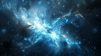Panoramic Space Scene: Stars, Nebulae, and Galaxies