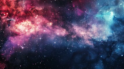Starry Universe Panorama: Galaxies and Nebulae in Space