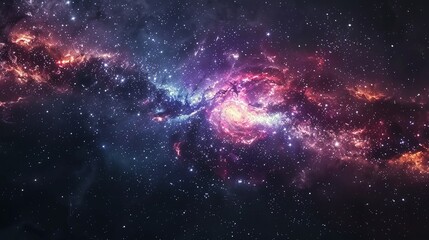 Space Panorama: Stars, Nebulae, and Galaxies