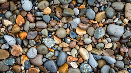 Wall Mural - Background of pebbles on a beach