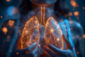 Wall Mural - Pulmonologist assessing lung function and treating respiratory conditions. Concept of pulmonary care. Generative Ai.